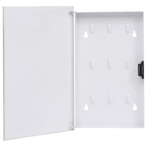 Caja de llaves con tablero magnético blanca 30x20x5.5 cm D