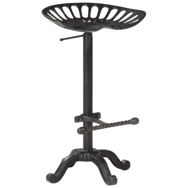 Stool de cozinha de ferro fundido preto D