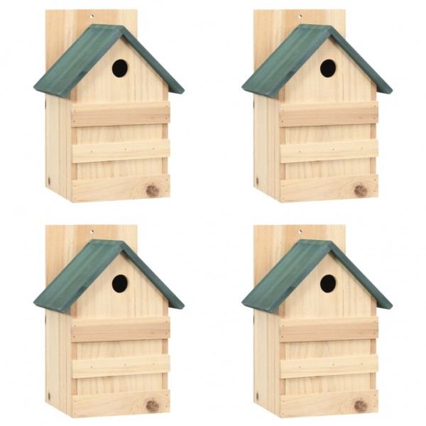 Casa para pássaros 4 unidades madeira de abeto 23x19x33 cm D