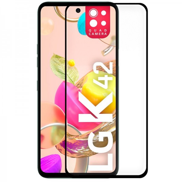 Protetor de cristal temperado COOL para LG K42 / K52 (FULL 3D Preto) D