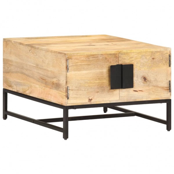 Mesa de centro madeira maciça de mangue 67x67x45 cm D