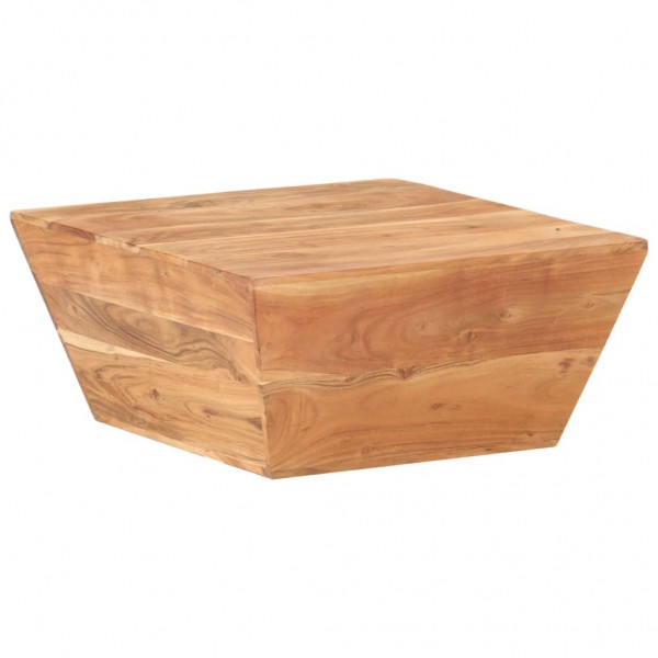 Mesa de centro forma de V madera maciza de acacia 66x66x30 cm D