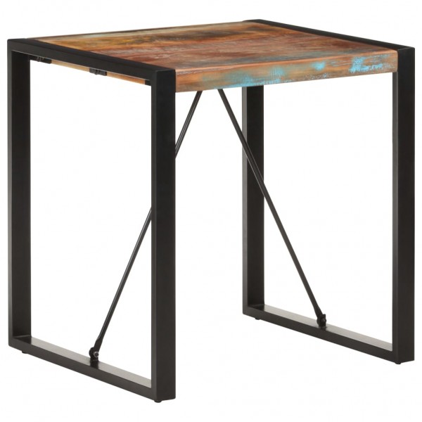 Mesa de comedor de madera maciza reciclada 70x70x75 cm D