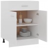 Armario inferior cajón cocina contrachapada blanco 60x46x81.5cm 4