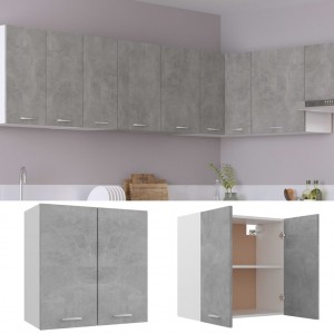 Armario de cocina de pared de madera y puerta de vidrio blanco vidaXL157302