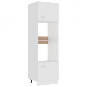 Armario de microondas madera contrachapada blanco 60x57x207 cm H
