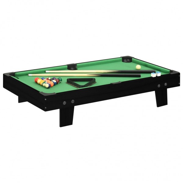 Mini mesa de billar negro y verde 92x52x19 cm D