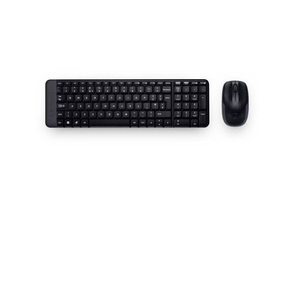 TECLADO + MOUSE LOGITECH MK220 SEM FIO PRETO D