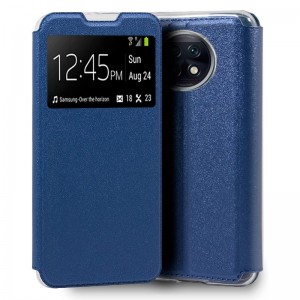 Fundação COOL Capa de Flip para Xiaomi Nota do Redmi 9T Liso azul D