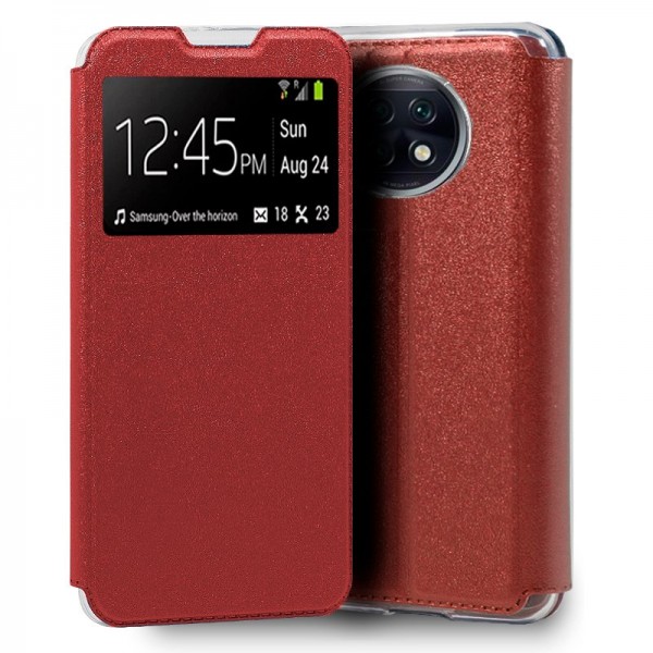 Funda COOL Flip Cover para Xiaomi Redmi Note 9T Liso Rojo D