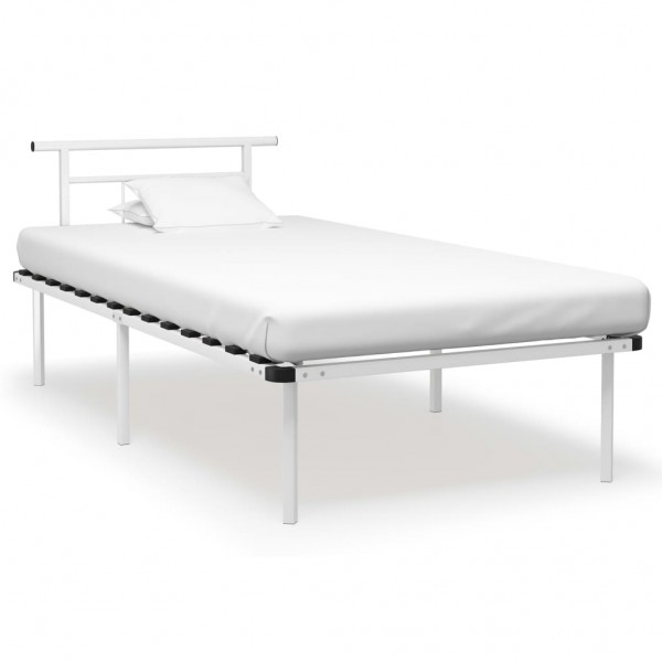 Estructura de cama de metal blanco 100x200 cm D