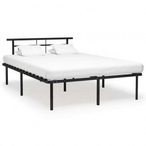 Estructura de cama de metal negra 160x200 cm D