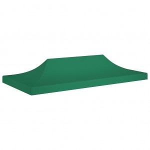 Tecto de tenda para celebrações verdes 6x3 m 270 g/m2 D