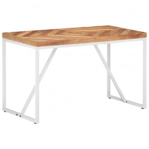 Mesa de jantar de madeira maciça de acacia e mangue 120x60x76 cm D