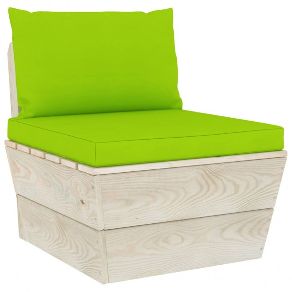 Cojines para sofá de palets 2 unidades tela verde brillante D