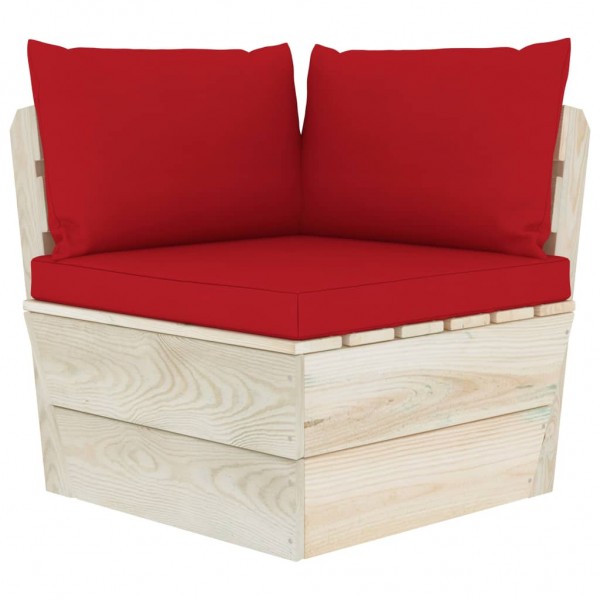 Cojines para sofá de palets 3 unidades tela rojo Cojines para sofá de palets 3 unidades tela rojo D