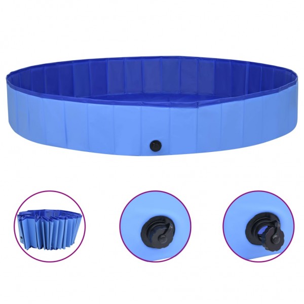 Piscina para perros plegable PVC azul 300x40 cm D