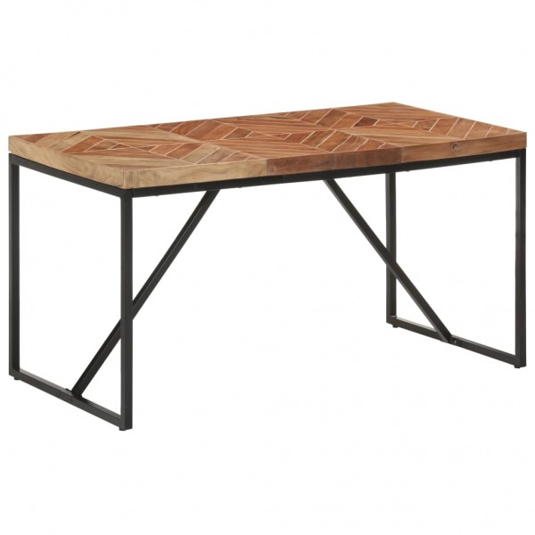 Mesa de comedor de madera maciza de mango y acacia 140x70x76 cm D