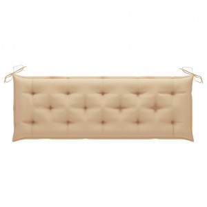 Cusco de banco de jardim tecido Oxford Beige 150x50x7 cm D