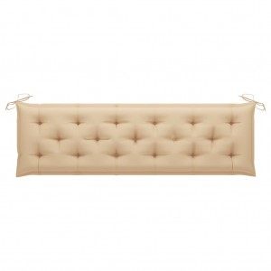 Cojín de banco de jardín tela Oxford beige 180x50x7 cm D