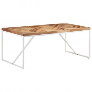 Mesa de comedor de madera maciza de acacia y mango 180x90x76 cm D