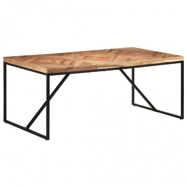 Mesa de comedor de madera maciza de acacia y mango 180x90x76 cm D