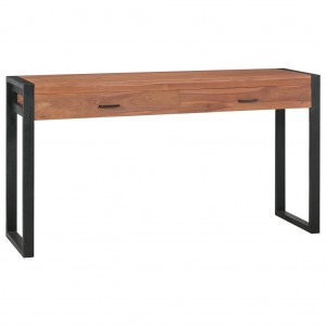 Escritorio con 2 cajones madera de teca 140x40x75 cm D