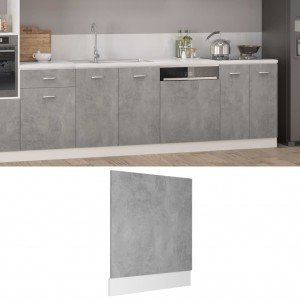 Panel para lavavajillas contrachapada gris hormigón 59.5x3x67cm D