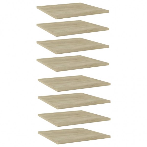 Estantes estantería 8 uds aglomerado roble Sonoma 40x40x1.5 cm Estantes estantería 8 uds aglomerado roble Sonoma 40x40x1.5 cm D