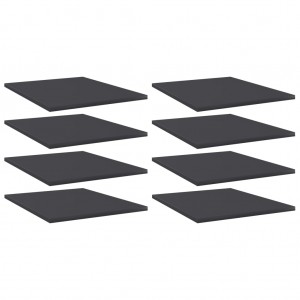 Estantes para estantería 8 uds contrachapada gris 40x30x1.5 cm D