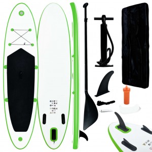 Jogo de tabuleiro de paddle surf inflável verde e preto D