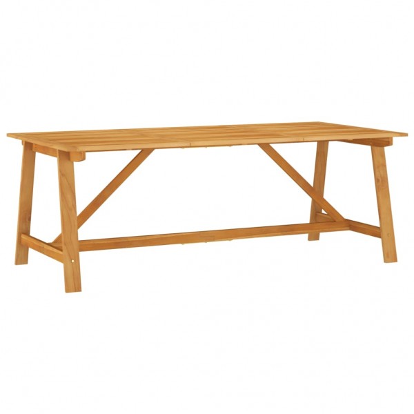 Mesa de comedor de jardín madera maciza de acacia 206x100x74 cm D