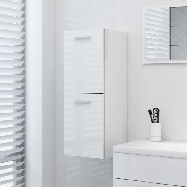 Casa de banho guarda-roupa branco madeira compensada brilho 30x30x80 cm D