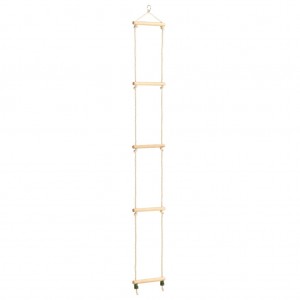 Escalera de cuerda para niños madera maciza y PE 30x168 cm D