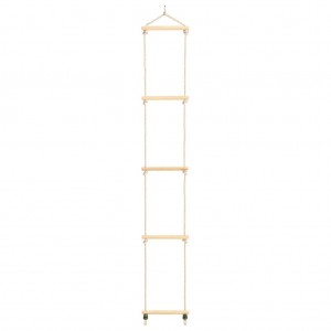 Escada de corda infantil 30x168 cm madeira maciça e PE H