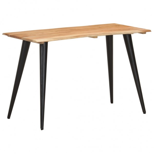 Mesa de comedor con bordes naturales madera acacia 120x60x75 cm D