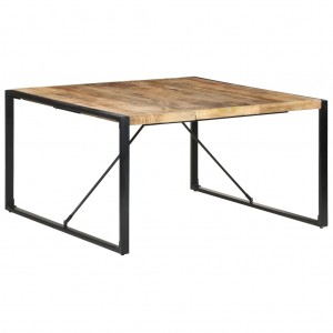 Mesa de jantar madeira de mangue áspero 140x140x75 cm D