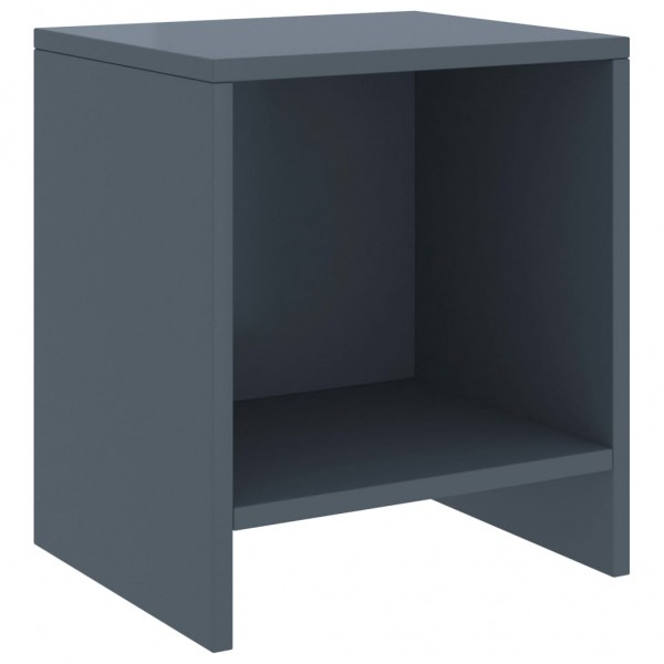 Mesa de noite madeira maciça de mangue cinza claro 35x30x40 cm D