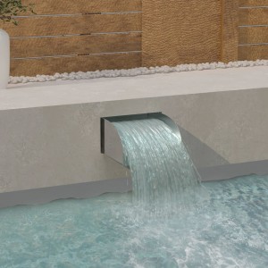 Cascata de jardim com LEDs aço inoxidável 304 30x34x14 cm D