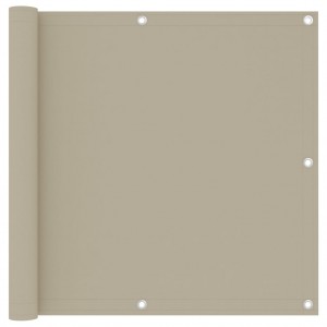 Toldo para balcão de tecido oxford beige 90x500 cm D