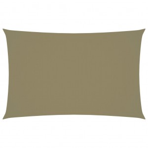 Telhado de vela rectangular de tecido oxford beige 2x4,5 m D