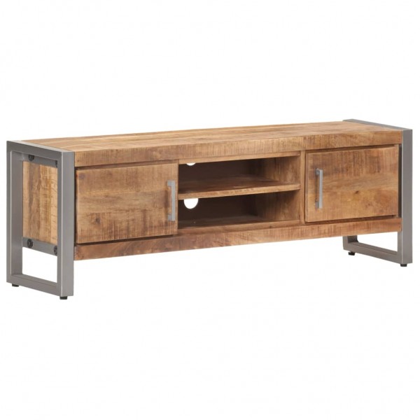 Mueble para TV de madera maciza de mango rugosa 120x30x40 cm D