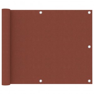 Toldo para balcón de tela oxford terracota 75x500 cm D