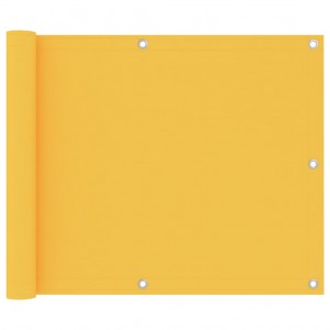 Toldo para balcão tecido oxford amarelo 75x300 cm D