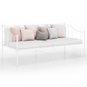 Estructura de sofá cama de metal blanco 90x200 cm D