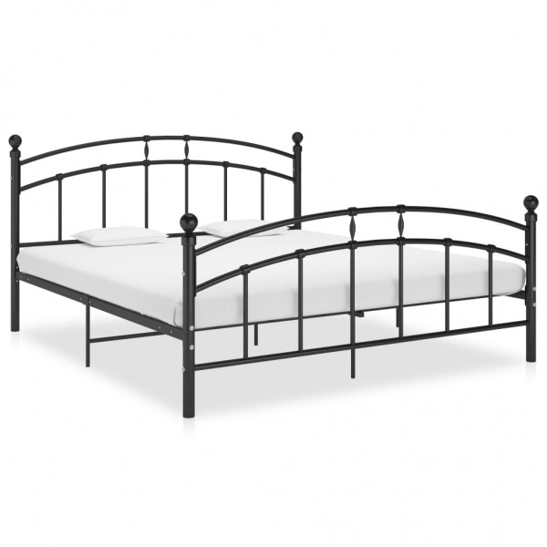 Estructura de cama de metal negra 160x200 cm D