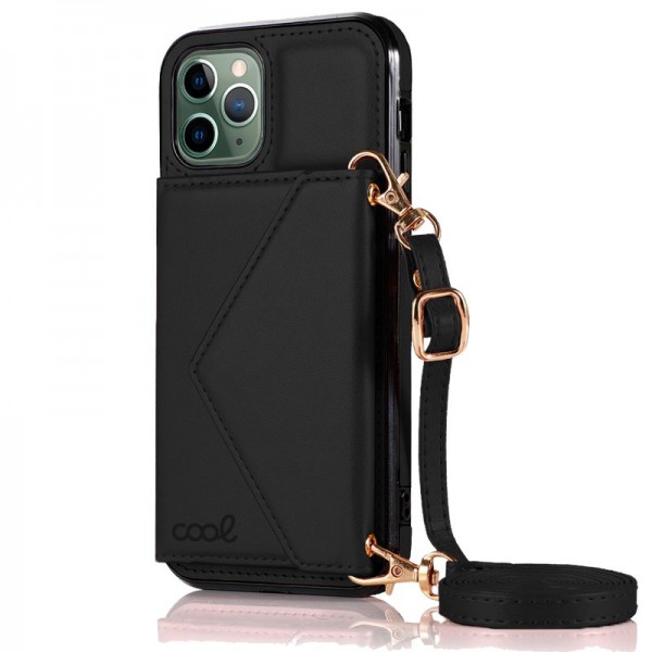 Carcaça COOL para iPhone 11 Pro Max Black Wallet Pendant D