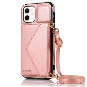 Carcasa COOL para iPhone 12 mini Colgante Wallet Rosa D