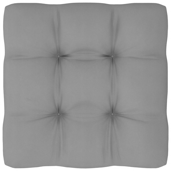 Cojín para sofá de palets tela gris 60x60x12 cm D