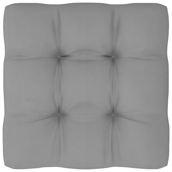 Cama de sofá de paletes de tecido cinza 80x80x12 cm D